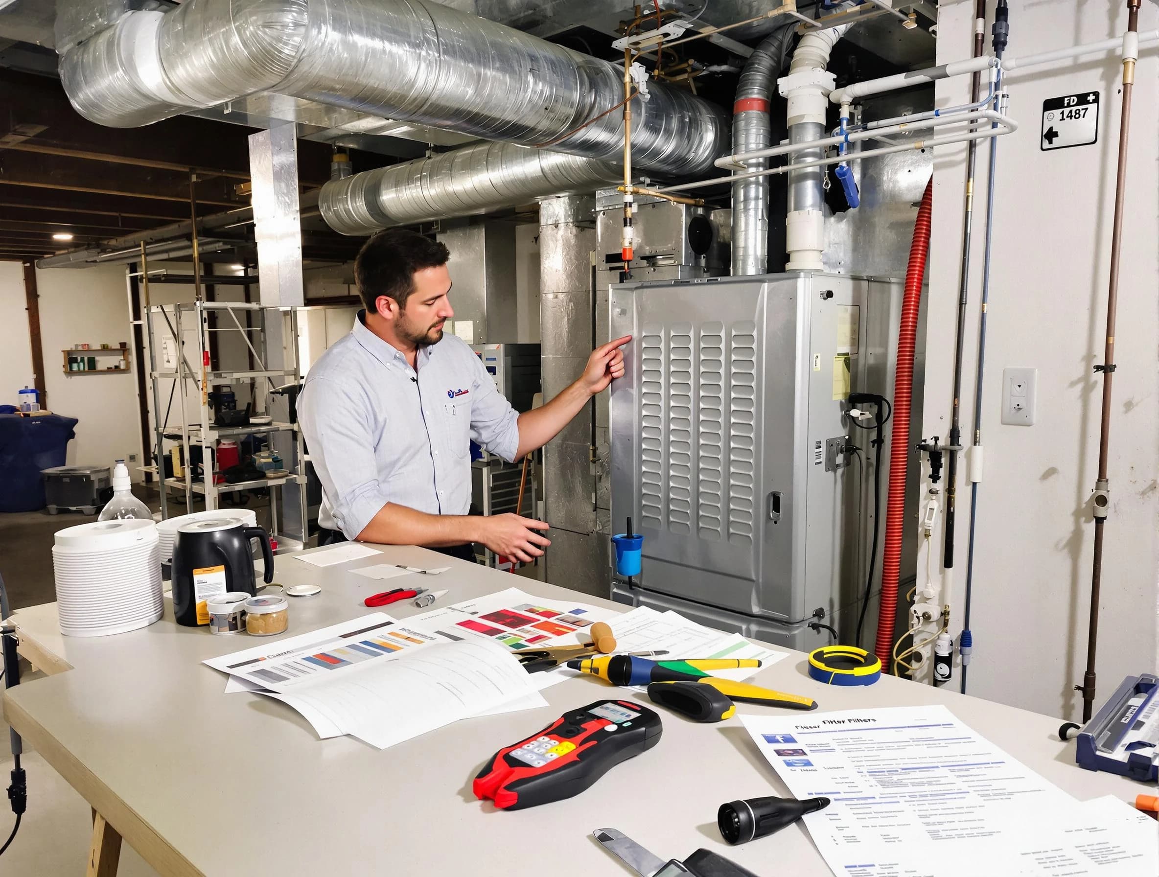 Arvada Air Duct Cleaning inspector conducting detailed filter system evaluation using professional diagnostic tools in Arvada