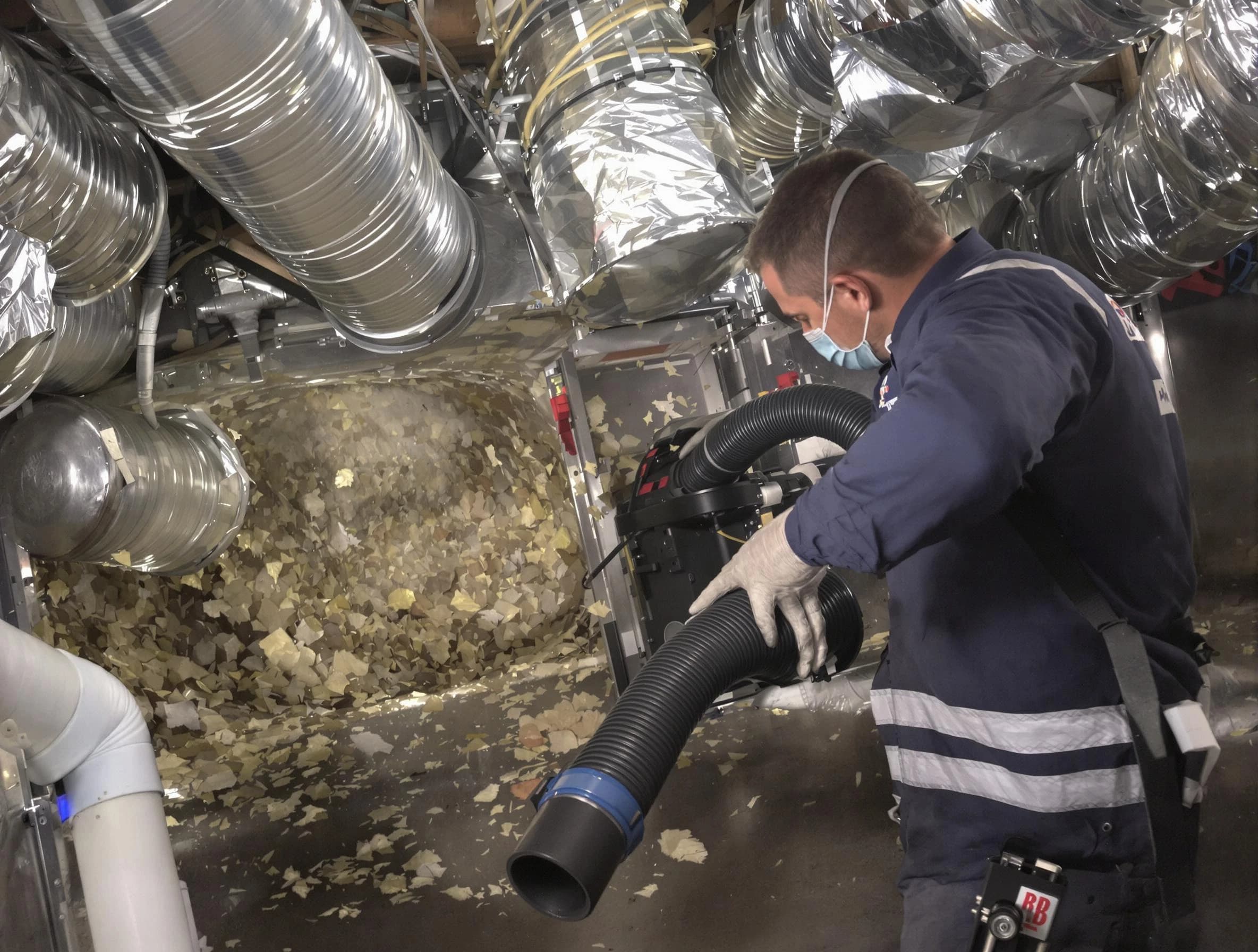 Arvada Air Duct Cleaning specialist operating negative pressure cleaning equipment for thorough duct maintenance in Arvada