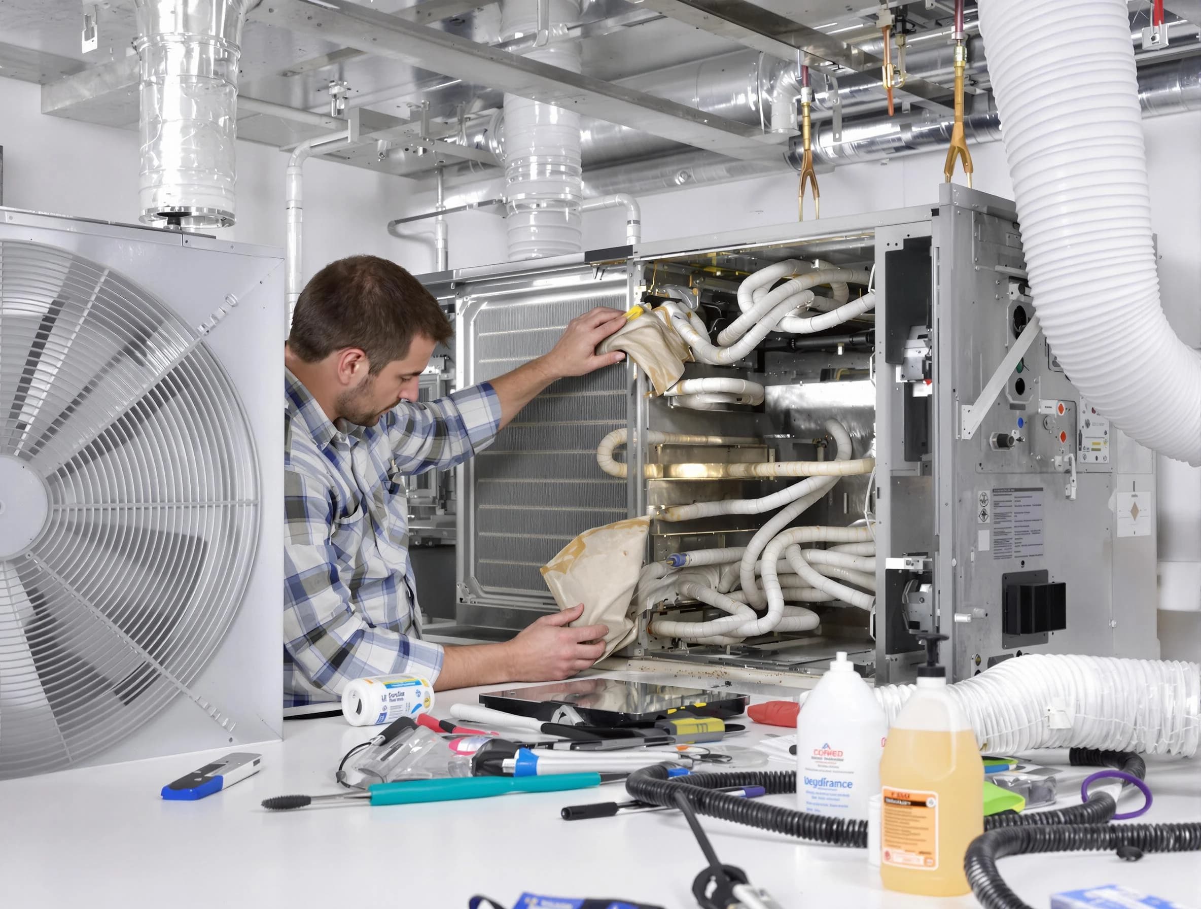 Arvada Air Duct Cleaning specialist performing precision AC coil cleaning in Arvada