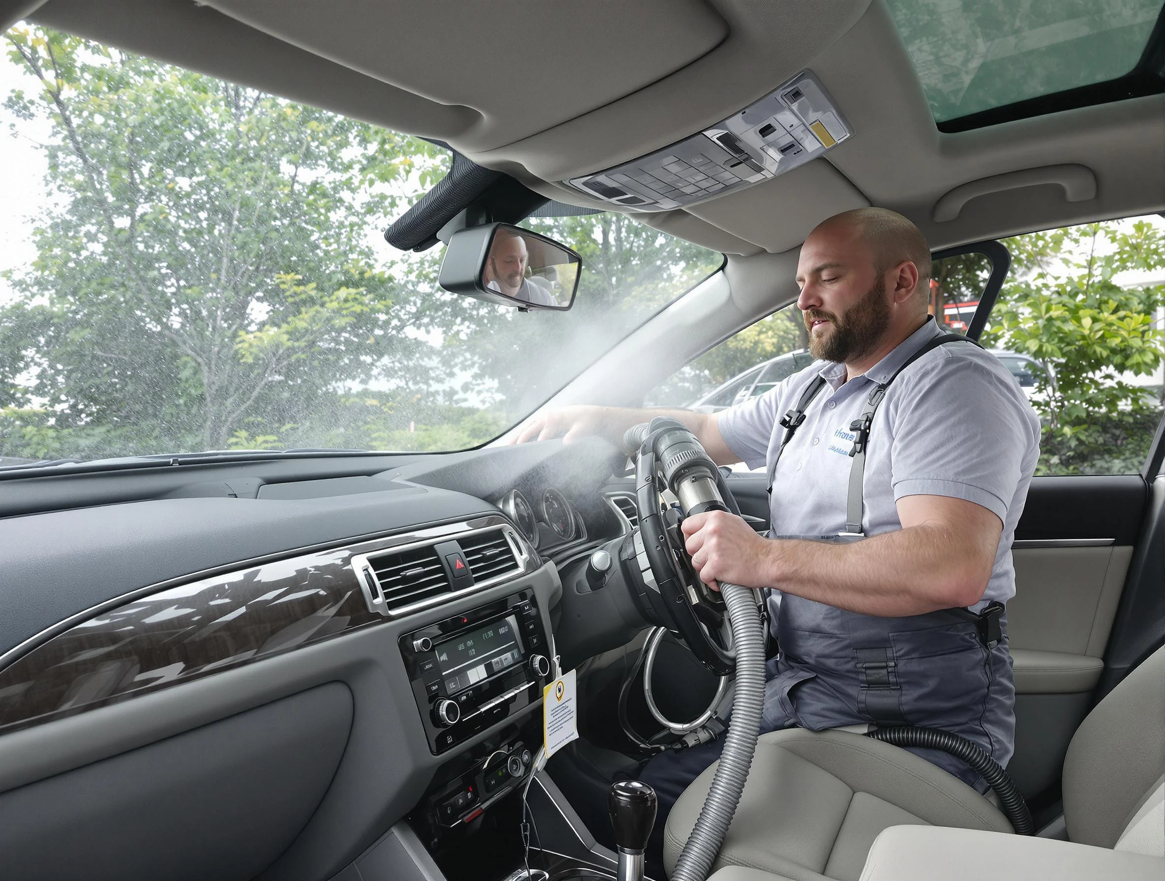 Arvada Air Duct Cleaning specialist performing professional car duct cleaning in Arvada